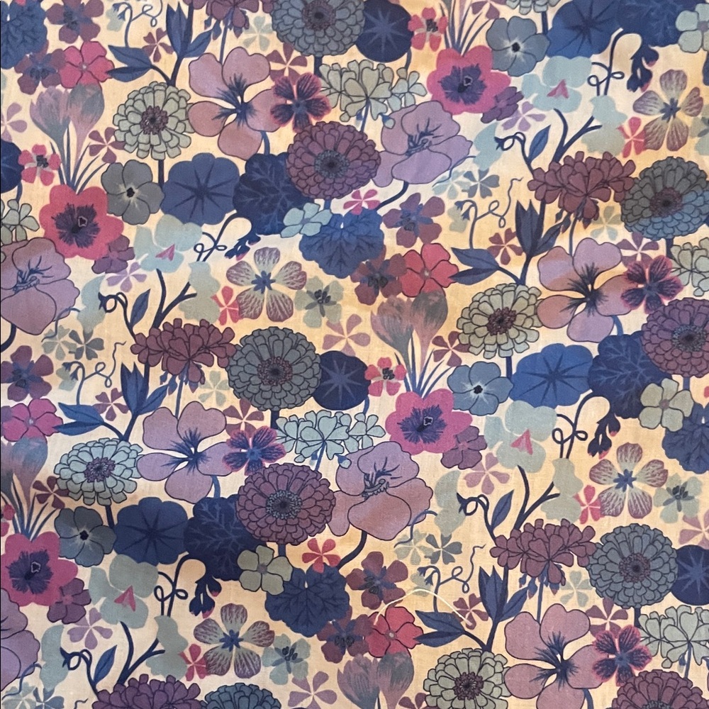 J. Crew Liberty of London Purple & Blue Floral Short-Sleeve Button-Down Top - Picture 3 of 10